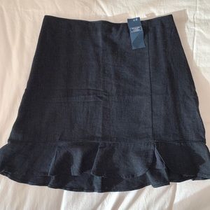 Abercrombie & Fitch black linen skirt